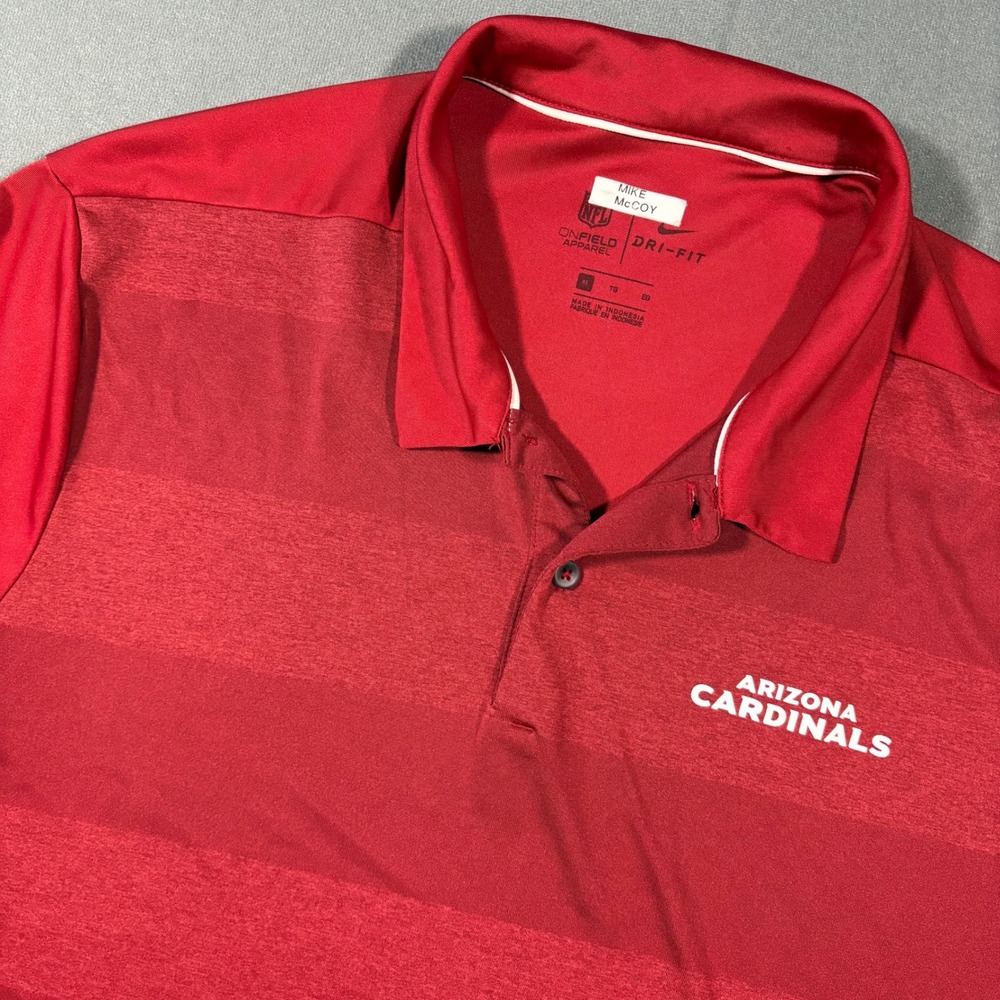 Arizona Cardinals Coach Issued On-Field Polo worn by "Mike McCoy" X-Large Red